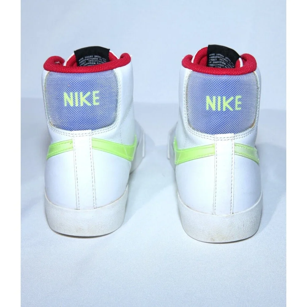 Nike Blazer Mid 77 GS White Volt Royal DV2234-100 Sz 7Y Womens 8.5